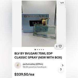 Bulgari BLV Eau de Parfum Spray - 75ml